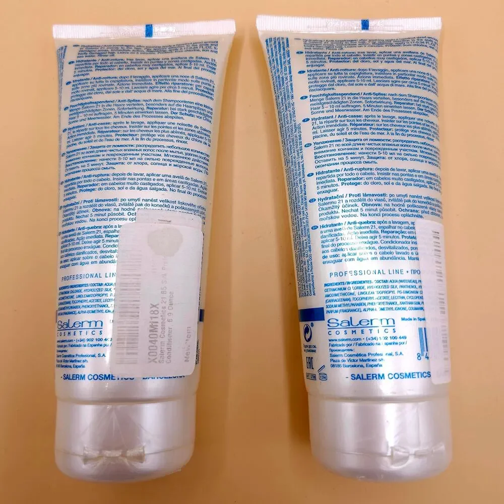 (2) Salerm 21 B5 Silk Protein Leave-In Conditioner 6.9 oz Each - Set of 2